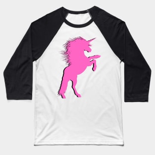 Pink Unicorn Baseball T-Shirt